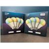 Image 1 : Lot of 2 Multi-Packs of Smart RGB Light Bulbs - 4pcs per box/8 total