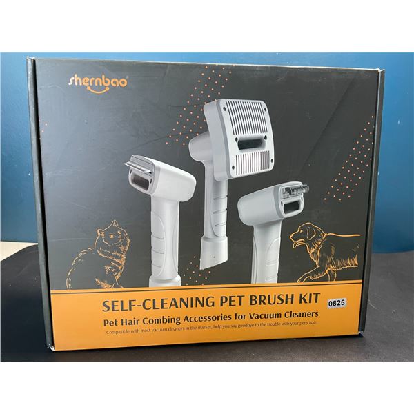 Lot of 1 Self-Cleaning Pet Brush Kit - Pet Hair Combing Accessories for Vacuum Cleaners