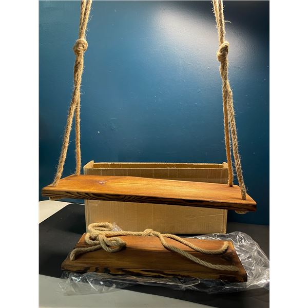 Lot of 1 2-Pack of Rustic Style Hanging Shelves - 17 inch