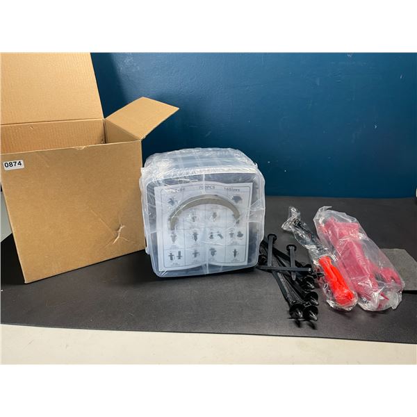 Lot of 1 Box of Car Retainer Clips/Plastic Body Fasteners - 700PCS - 16 Assorted Sizes