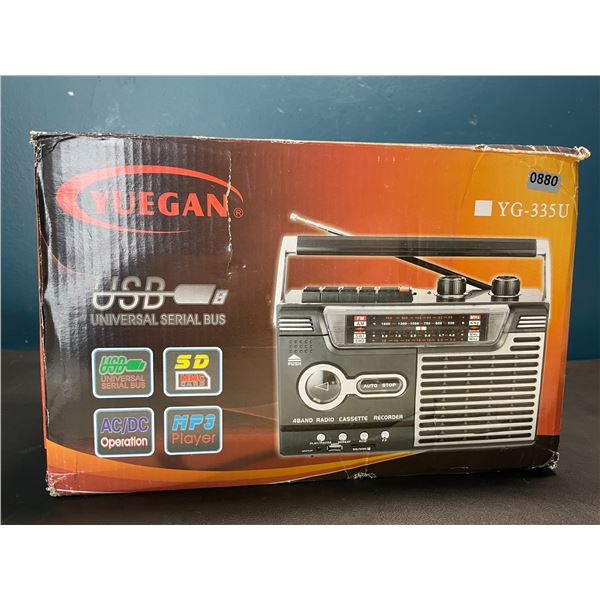 Lot of 1 Yuegan USB/Radio/Casette Player
