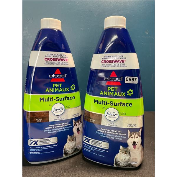 Lot of 2 Jugs of Bissell Pet Multi-Surface Cleaners w/ Febreeze - 946mL each