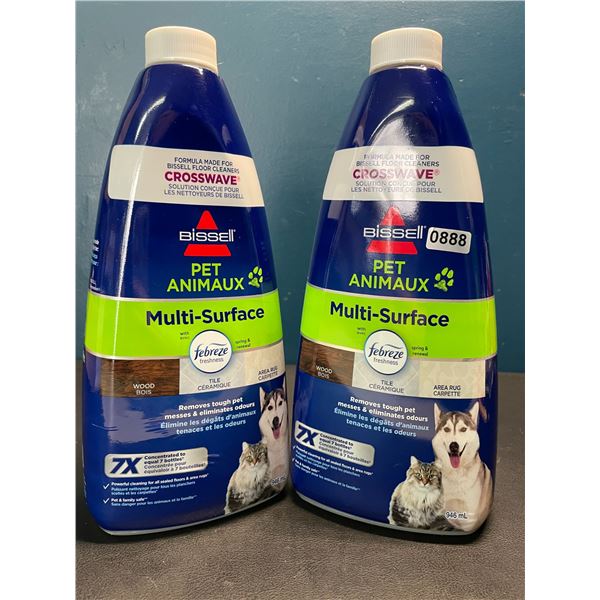 Lot of 2 Jugs of Bissell Pet Multi-Surface Cleaners w/ Febreeze - 946mL each