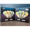 Image 1 : Lot of 2 Multi-Packs of Smart RGB Light Bulbs - 4pcs per box/8 total