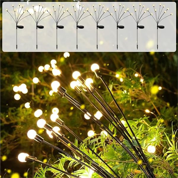 Lot of 2 Boxes of Firefly Solar Garden Lights - 8PCS each/16 total