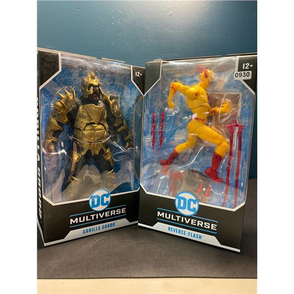 Lot of 2 DC Multiverse Action Figures by McFarlane Toys - Gorilla Grodd & Reverse Flash
