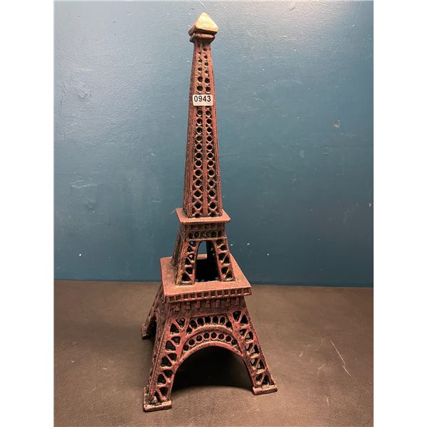 Lot of 1 Eiffel Tower Metal Ornament - Large 15in Height