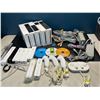Image 1 : Lot of 5 Nintendo Wii Consoles w/ Cords, Controllers, Accessories, and 3 Games - Used