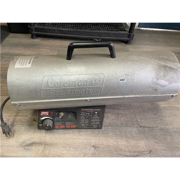 Lot of 1 Coleman Powermate Forced Air Heater - Used