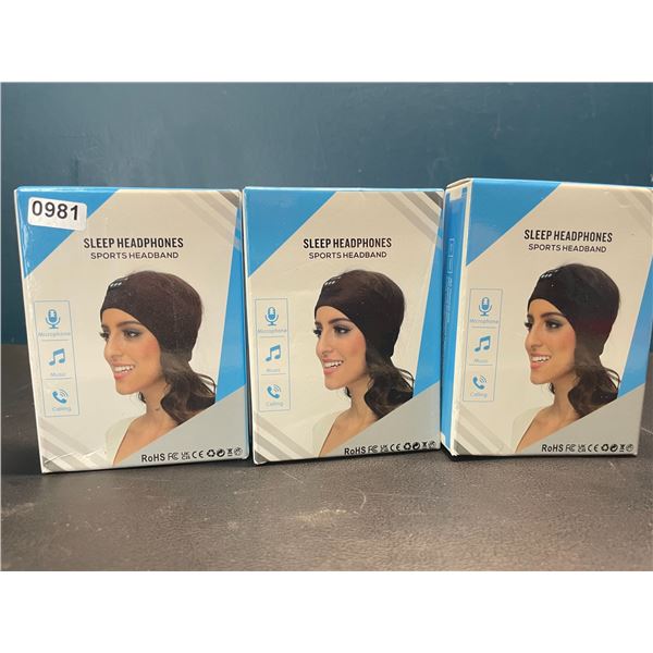 Lot of 3 Sleep Headphones/Sports Headbands - Listen to Music, Make Calls, etc.!