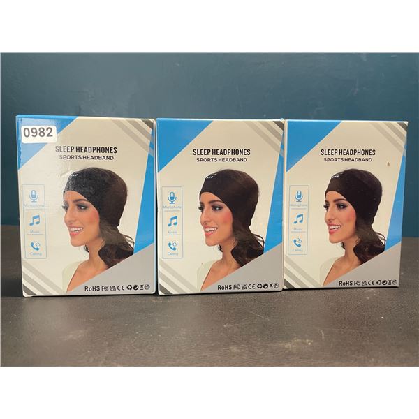 Lot of 3 Sleep Headphones/Sports Headbands - Listen to Music, Make Calls, etc.!