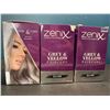 Image 1 : Lot of 3 Boxes of Zenix Professional Hair Silver Shampoo - For Grey & Yellow/Blonde Hair