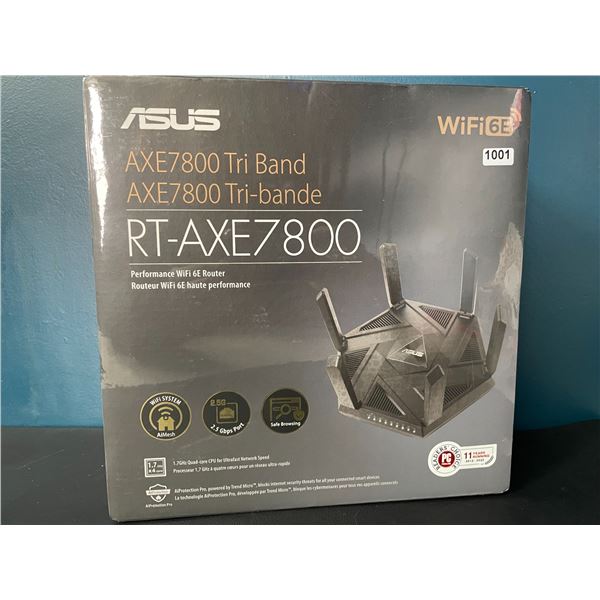 Lot of 1 ASUS AXE7800 Tri-Band Performance WiFi 6e Router - BRAND NEW SEALED!!