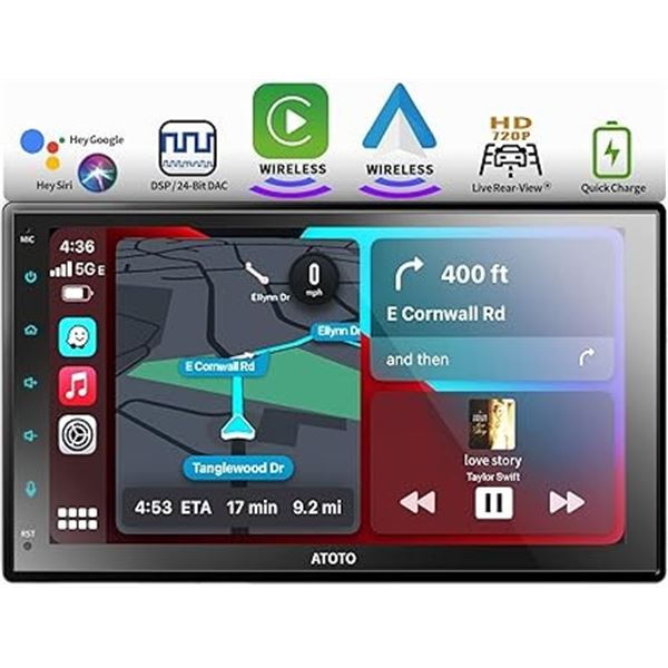 Lot of 1 ATOTO F7G2B7WE In-Dash 7-inch Audio Video & Navigation Head Unit