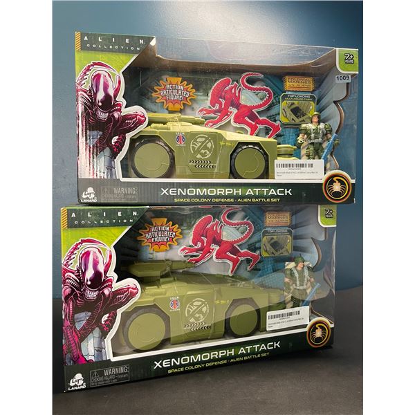 Lot of 2 Alien Collection Xenomorph Atack Alien Battle Toy Sets