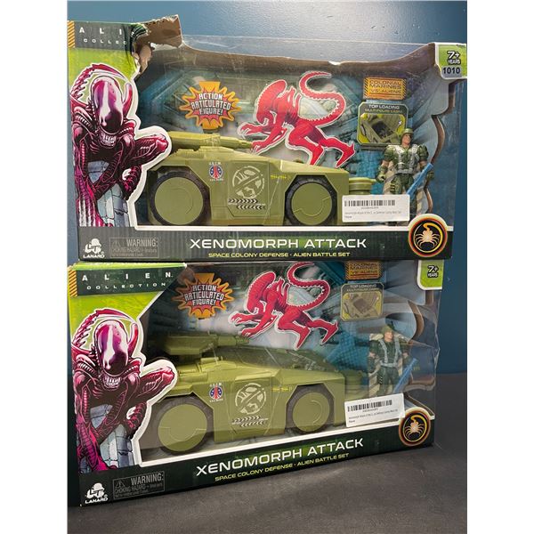 Lot of 2 Alien Collection Xenomorph Atack Alien Battle Toy Sets
