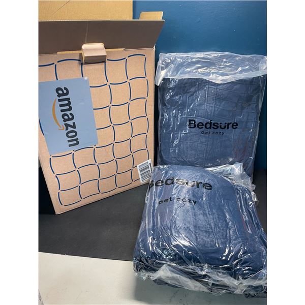 Lot of 1 Bedsure Comforer Set - Twin Size - 3PCS - Blue