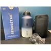 Image 1 : Lot of 1 Sendestar Double Wall Stainless Steel Insulated Water Bottle - 1.8L (64oz) - Blue Ombre