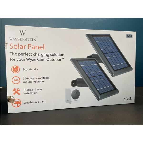 Lot of 1 2-Pack of Wasserstein Solar Panels - Charging Panels for Wyze Cam Outdoor