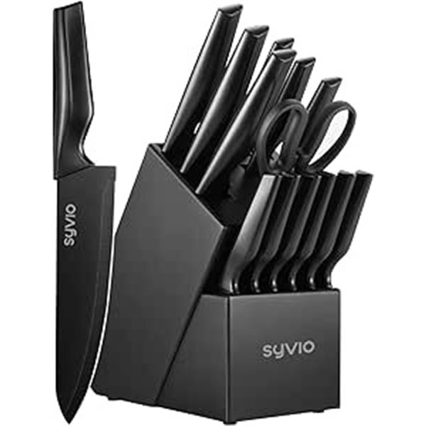 Lot of 1 Syvio 14PC Kitchen Knife Set