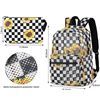 Image 1 : Lot of 2 Sunflower Checkered Mesh Backpack Sets w/ Cosmetic Bags