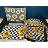 Image 2 : Lot of 2 Sunflower Checkered Mesh Backpack Sets w/ Cosmetic Bags