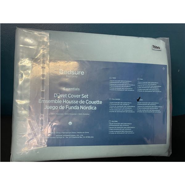 Lot of 1 Bedsure Duvet Cover Set - King Size - Blue