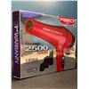 Image 1 : Lot of 1 RED by KISS Ceramic 2500 Turbo Hair Dryer w/ 3 Bonus Attachments - Brand New!