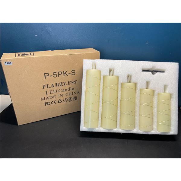 Lot of 1 Box of Flameless LED Candles - 5PCS/Assorted Sizes Included w/ Remote Control