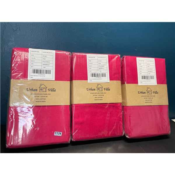 Lot of 3 Packs of Urban Villa Premium Oversized Dinner Napkins/Towels