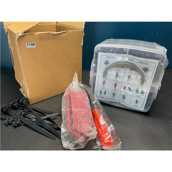 Lot of 1 Box of Car Retainer Clips/Plastic Body Fasteners - 700PCS - 16 Assorted Sizes