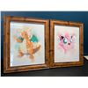 Image 1 : Lot of 2 Pokemon Framed Art Pieces - Dragonite & Jigglypuff -10x12in