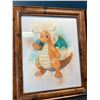 Image 2 : Lot of 2 Pokemon Framed Art Pieces - Dragonite & Jigglypuff -10x12in