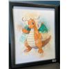 Image 3 : Lot of 2 Pokemon Framed Art Pieces - Dragonite & Alakazam (8.5 x 11in approx)