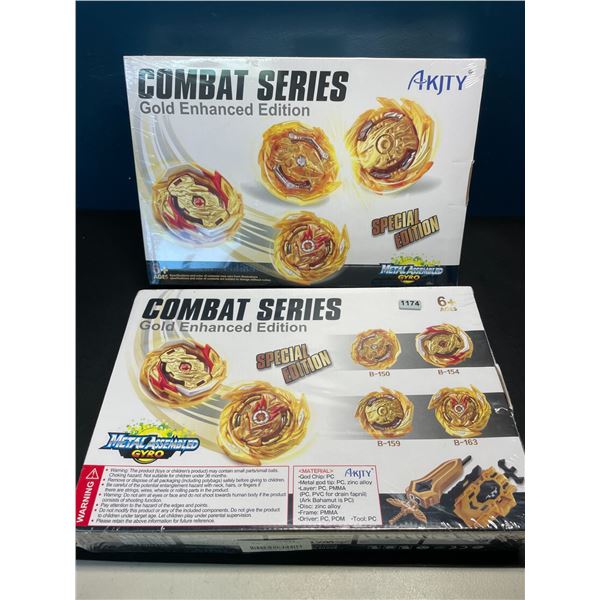 Lot of 2 Beyblade-Style Toy Sets