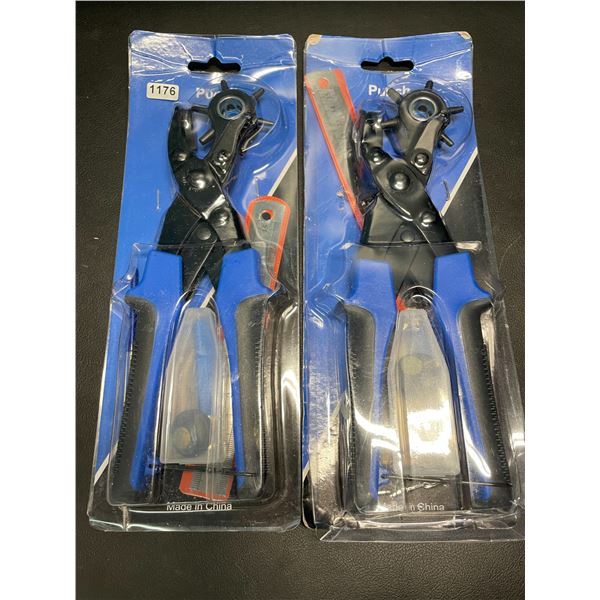 Lot of 2 Professional Heavy-Duty Leather Hold Punch Tools