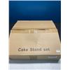 Image 2 : Lot of 1 Cake Stand Set - Pack of 3 - Gold