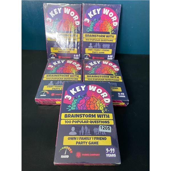 Lot of 5 "3 Key Word" Party/Family Card Games