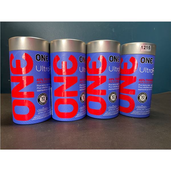 Lot of 4 Packs of ONE UltraFeel Latex Condoms