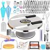 Image 1 : Lot of 1 250PC Cake Decorating Kit w/ Turntable, Assorted Icing tips, Piping Bags, & More!