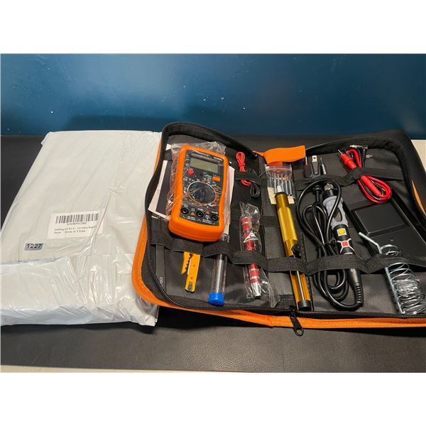 Lot of 2 Soldering Iron Kits with Volt Meter - Brand New!