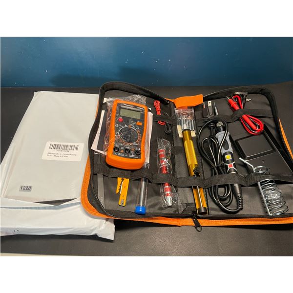 Lot of 2 Soldering Iron Kits with Volt Meter - Brand New!