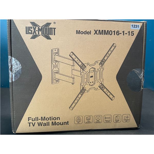 Lot of 1 Full Motion TV Wall Mount - For TV's 26-55inch