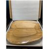 Image 3 : Lot of 1 Bamboo Cheese Board/Charcuterie Board - Apple Shaped - w/ 4 Cheese Knives - New Sealed!