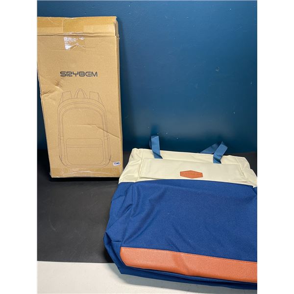 Lot of 1 Srybem Convertible Laptop tote Bag/Backpack - 16 inch - Waterproof - Blue
