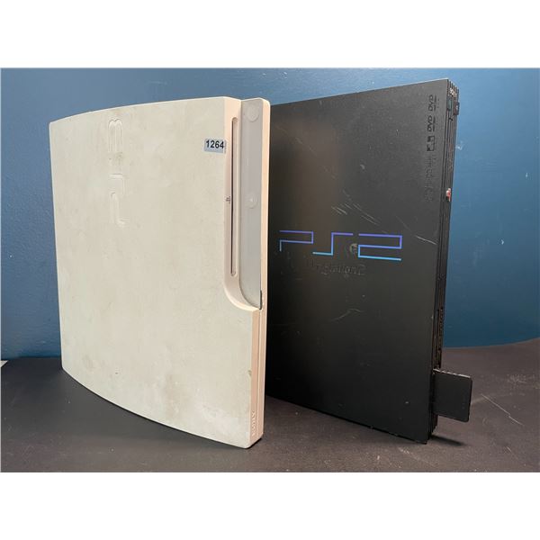 Lot of Playstation Consoles - 1X PS3 and 1X PS2 Console - Used