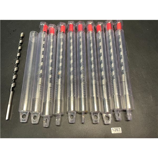 Lot of 10 Wood Auger Drill Bits