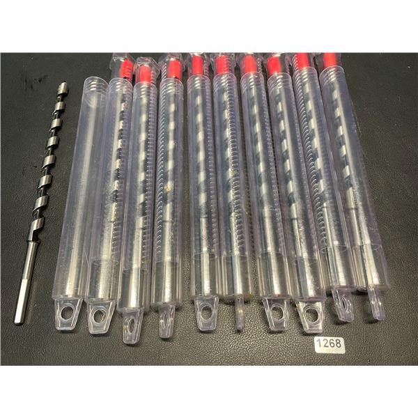 Lot of 10 Wood Auger Drill Bits
