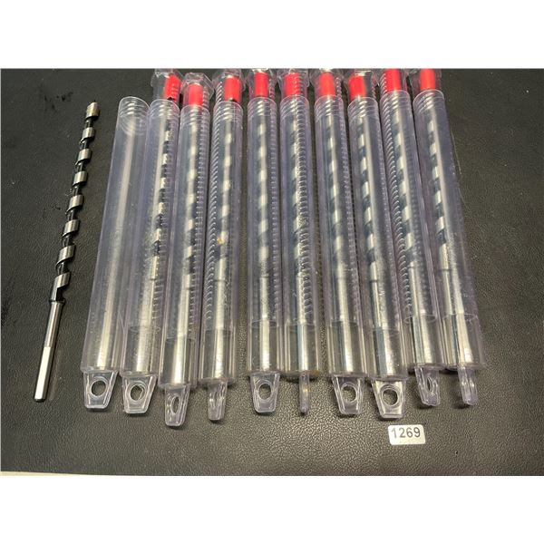 Lot of 10 Wood Auger Drill Bits