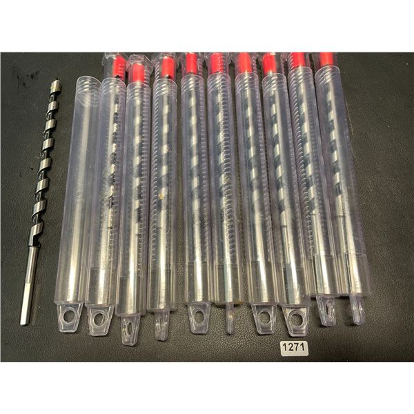 Lot of 10 Wood Auger Drill Bits